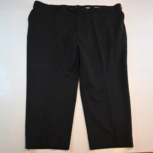 Pronto Uomo 54x29 Black 100% Wool Flat Front Classic Dress Mens Pants